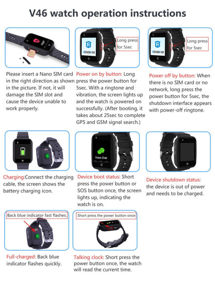 REACHFAR RF-V46-A GPS Smart Tracker WatchBand, Support SOS / Camera / Health Management / 4G LTE / Blood Pressure / Heart Rate, For Asia / Europe / Africa / Australia