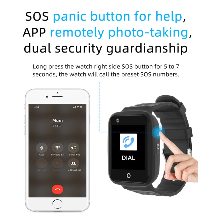 REACHFAR RF-V46-A GPS Smart Tracker WatchBand, Support SOS / Camera / Health Management / 4G LTE / Blood Pressure / Heart Rate, For Asia / Europe / Africa / Australia