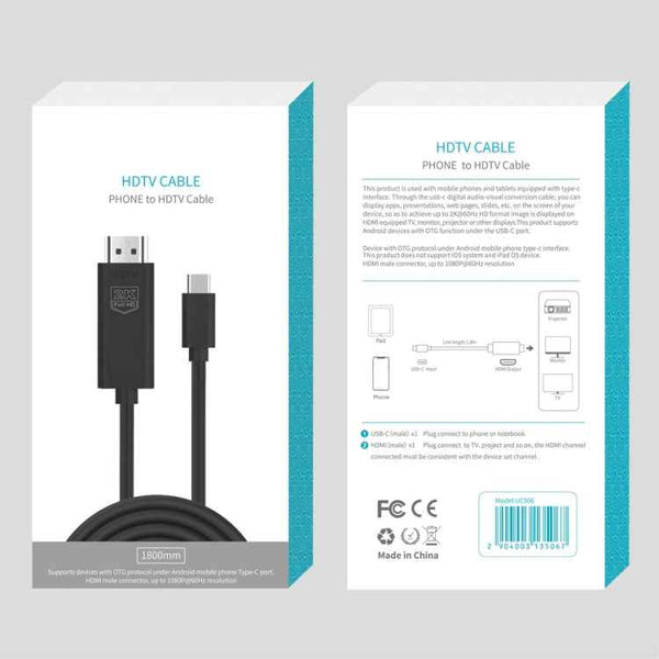 UC506 USB-C / Type-C to HDMI 2K 60Hz HDTV Cable