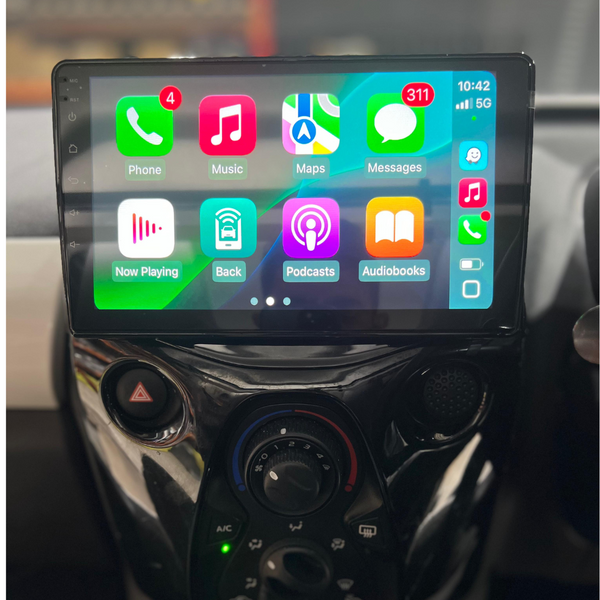 Citroen C1 Peugeot 108 Toyota Aygo Apple Carplay / Android Auto 10" Stereo Upgrade (2014-21)