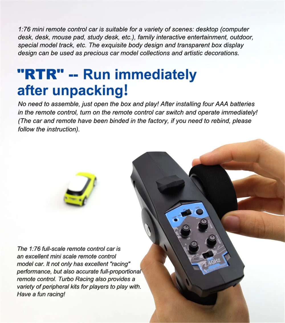 Turbo Racing Fully Proportional 1/76 Mini RC Car