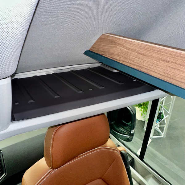 For VW Crafter Front Cab Shelf Black Rubber Inserts – Storage Liner (2018-2025) | Van-X