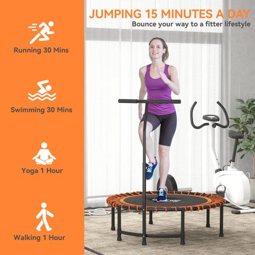 HOMCOM Trampoline Outdoor Bouncer Jumper Adjustable Handle