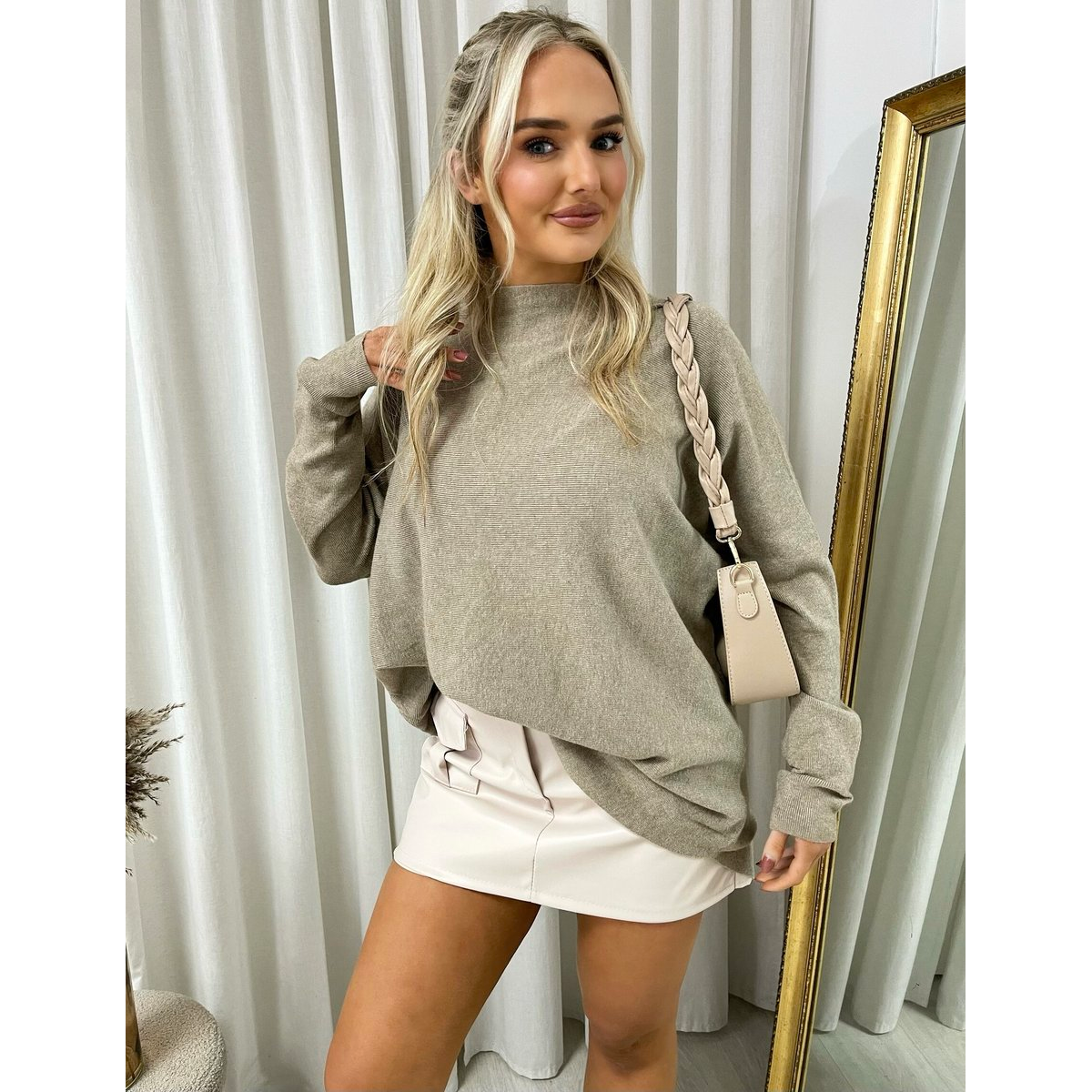 Loose Long Sleeve Knitted Jumper
