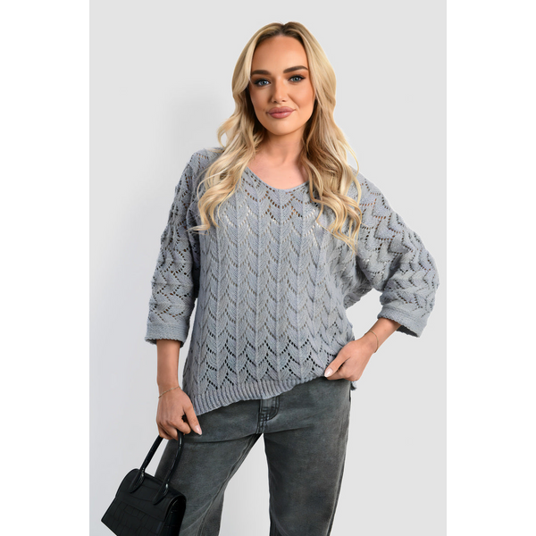 Half Sleeve Chunky Cable Knit Jumper