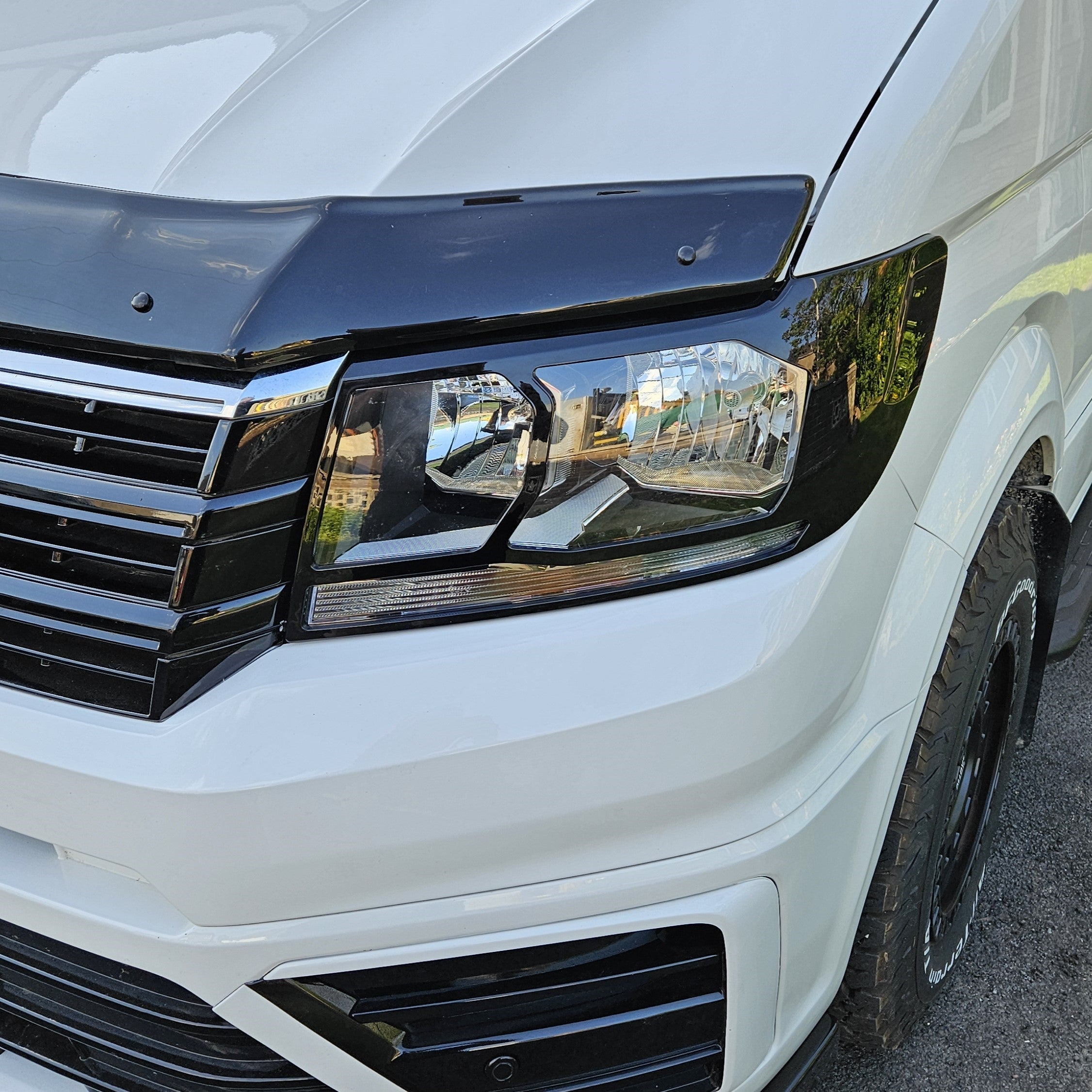 For MAN TGE Headlight Guards – Gloss Black – Premium Protection | Van-X
