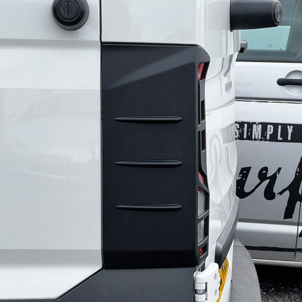 For MAN TGE Rear Light Guards - Matte Black Protection (2018+)