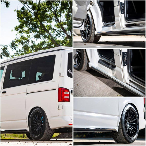 For VW T5, T5.1 SWB Side Skirts Candy White Plastic Painted and Ready to Fit