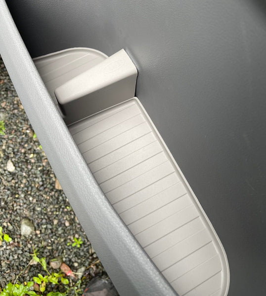 For VW T6.1 Transporter Rubber Door Liner Pocket Inserts Grey Campervan Conversion