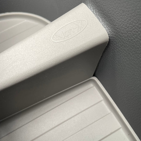 For VW T6.1 Transporter Rubber Door Liner Pocket Inserts Grey Campervan Conversion