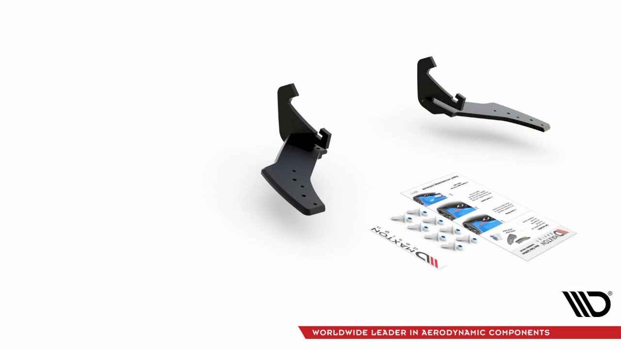 Maxton Design - STREET PRO REAR SIDE SPLITTERS VW GOLF 7 R FACELIFT (2017-2020)