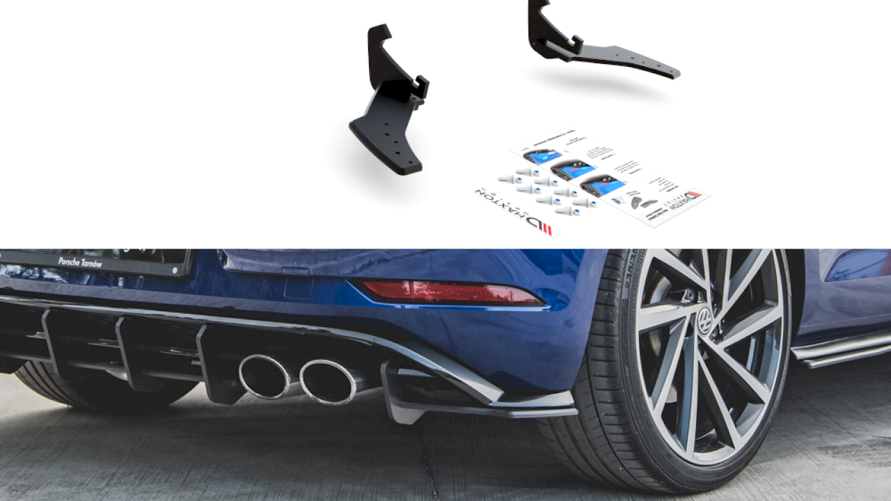 Maxton Design - STREET PRO REAR SIDE SPLITTERS VW GOLF 7 R FACELIFT (2017-2020)