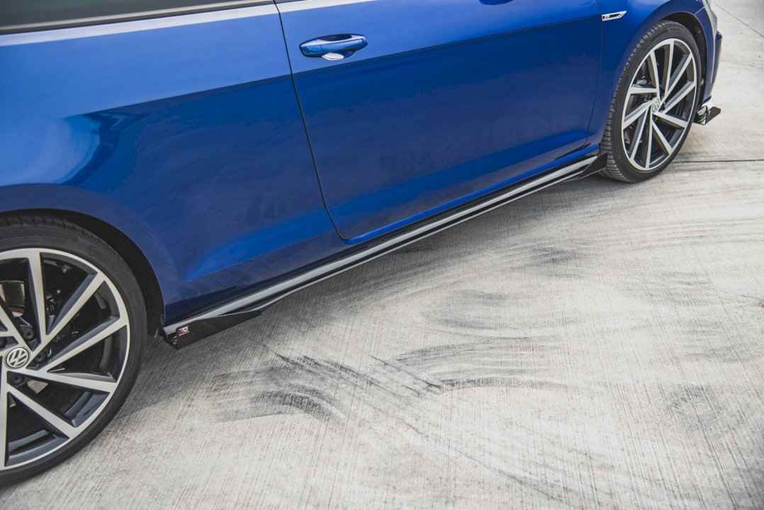 Maxton Design - STREET PRO SIDE SIDE SKIRTS DIFFUSERS + FLAPS VW GOLF 7 R / R-LINE FACELIFT