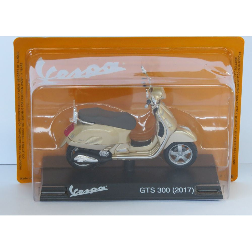 Vespa GTS 300 2017 gold 1:18 Scale Diecast Model