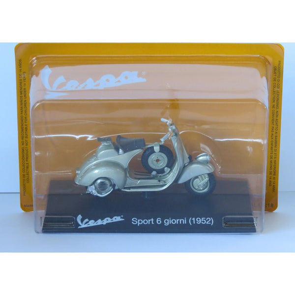Vespa Sport 6 Giorni 1952 beige 1:18 Scale Diecast Model