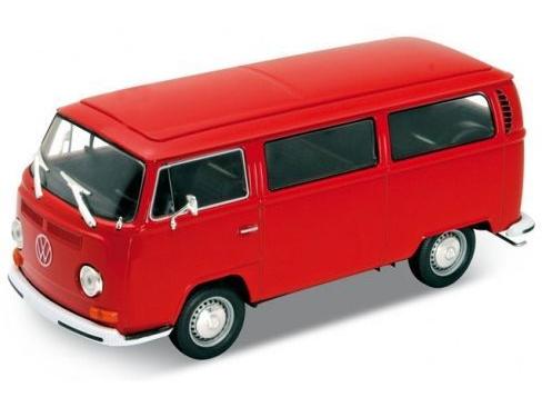 Volkswagen T2 Bus 1972 Red 1:24 Scale Welly Diecast Model