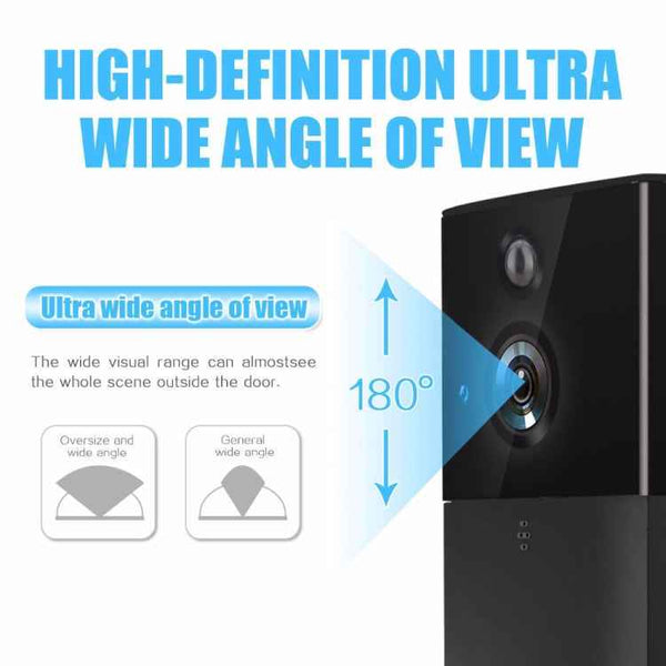 VESAFE HD 720P WiFi Video Doorbell with Intercom, TF Card Support, , Motion Detection, and App for iOS/Android (Includes Ding Dong/Chime) (Silver)