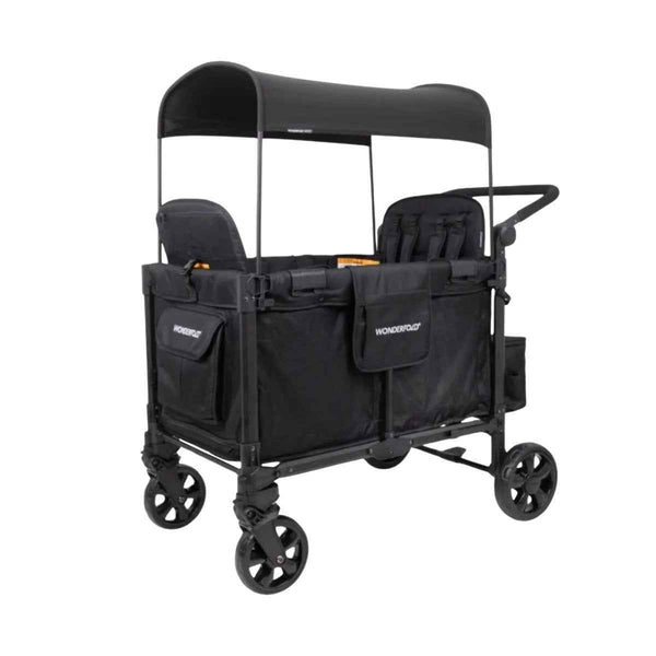 Wonderfold W4 Elite Pro Stroller Wagon - Jet Black