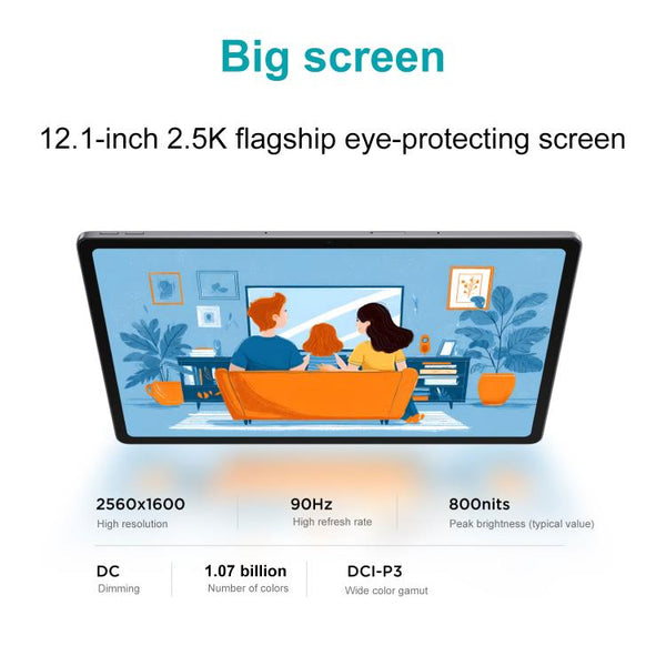 Lenovo Xiaoxin Pad 12.1 inch 2025 WiFi Tablet, 12GB+256GB, MediaTek Dimensity 6400 Octa Core,US Plug