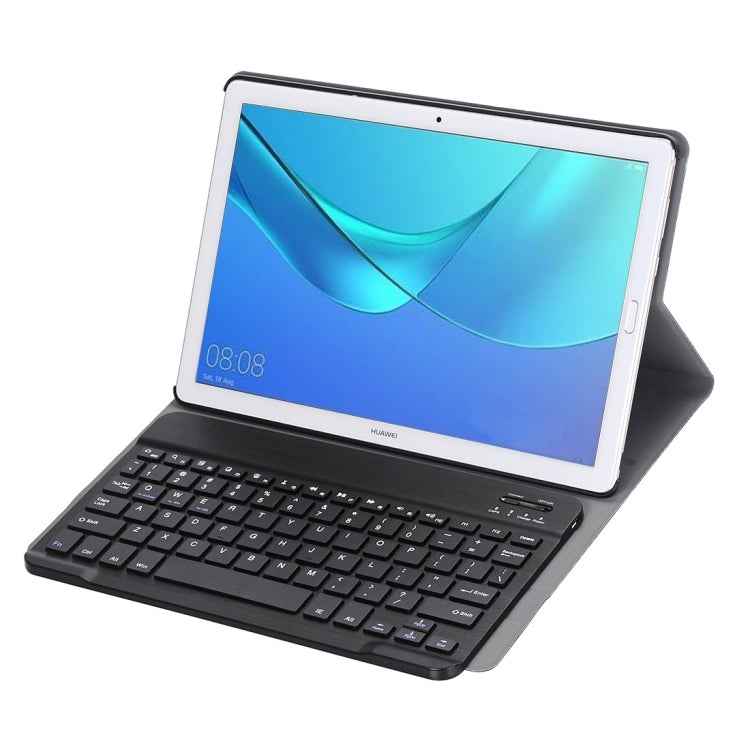 Detachable Bluetooth Keyboard Ultrathin Horizontal Flip Leather Tablet Case for Huawei MediaPad M5 10.8 inch, with Holder(Black)