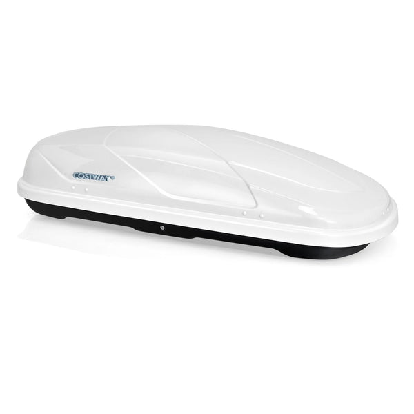 CW White ABS 400L Car Rooftop Cargo Box with Security Keys and Dual Side Opening 157 x 76 x 39cm / 75kg capacity