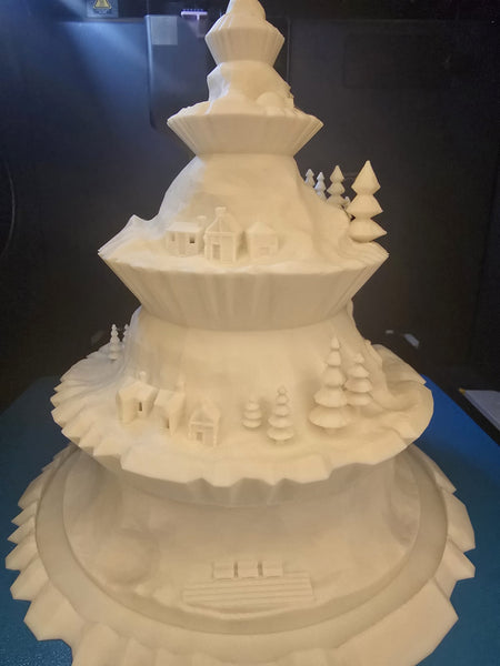 Woodland Winter Ornament – Mountain Scene Christmas Decoration