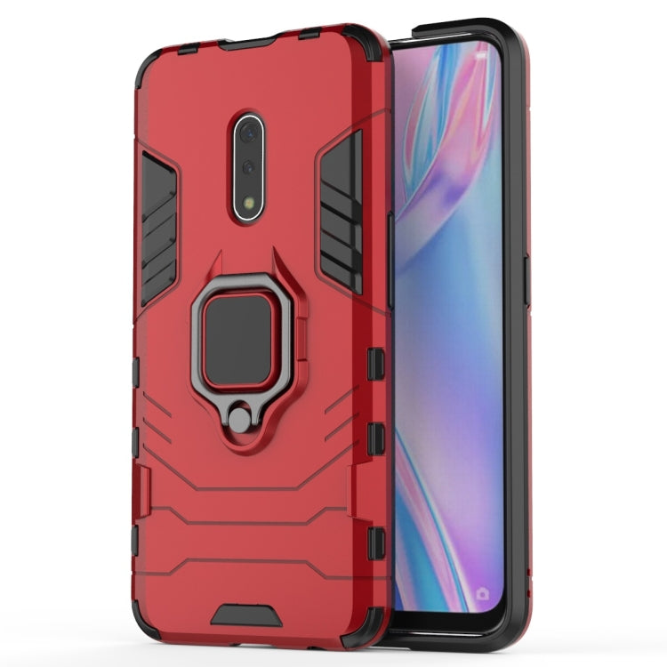 PC + TPU Shockproof Protective Case for OPPO K3 /Realme X, with Magnetic Ring Holder