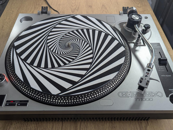 Inward Spiral Slipmat – Turntable Hypnosis for DJs & Collectors