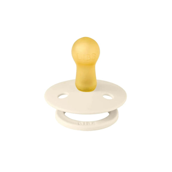 BIBS Block Latex Soothers 6+ months Pack of 2 - Baby Blue & Dusty Blue