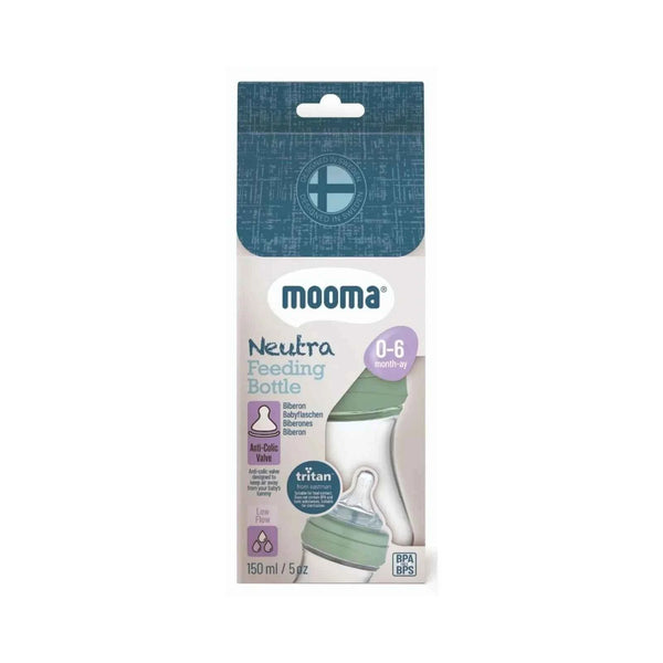 Mooma Neutra Tritan Bottle Slow Flow 0-6 months 150ml - Sage Green