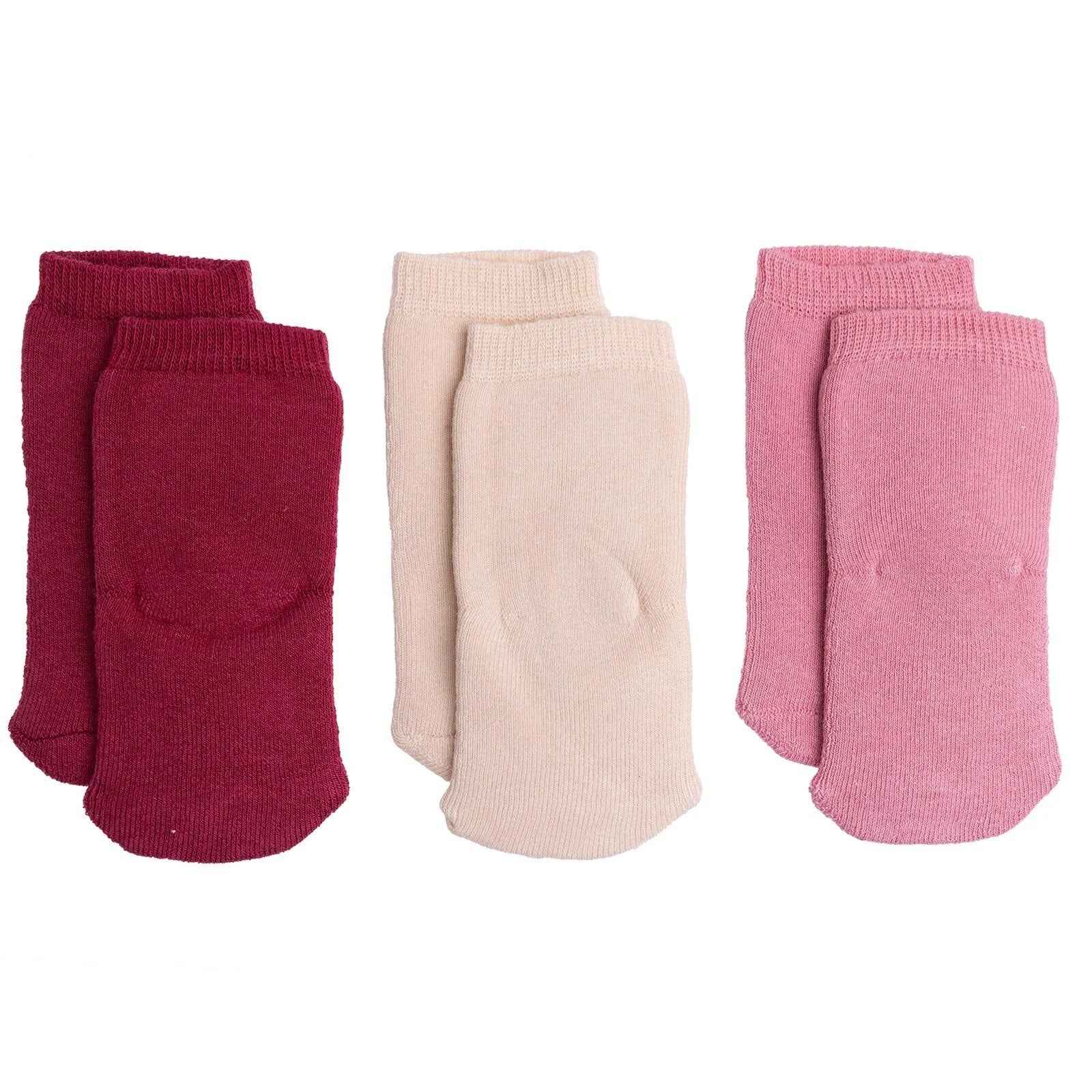 HelloBaby Girl Chenille Socks 3 Pack - Light Rose