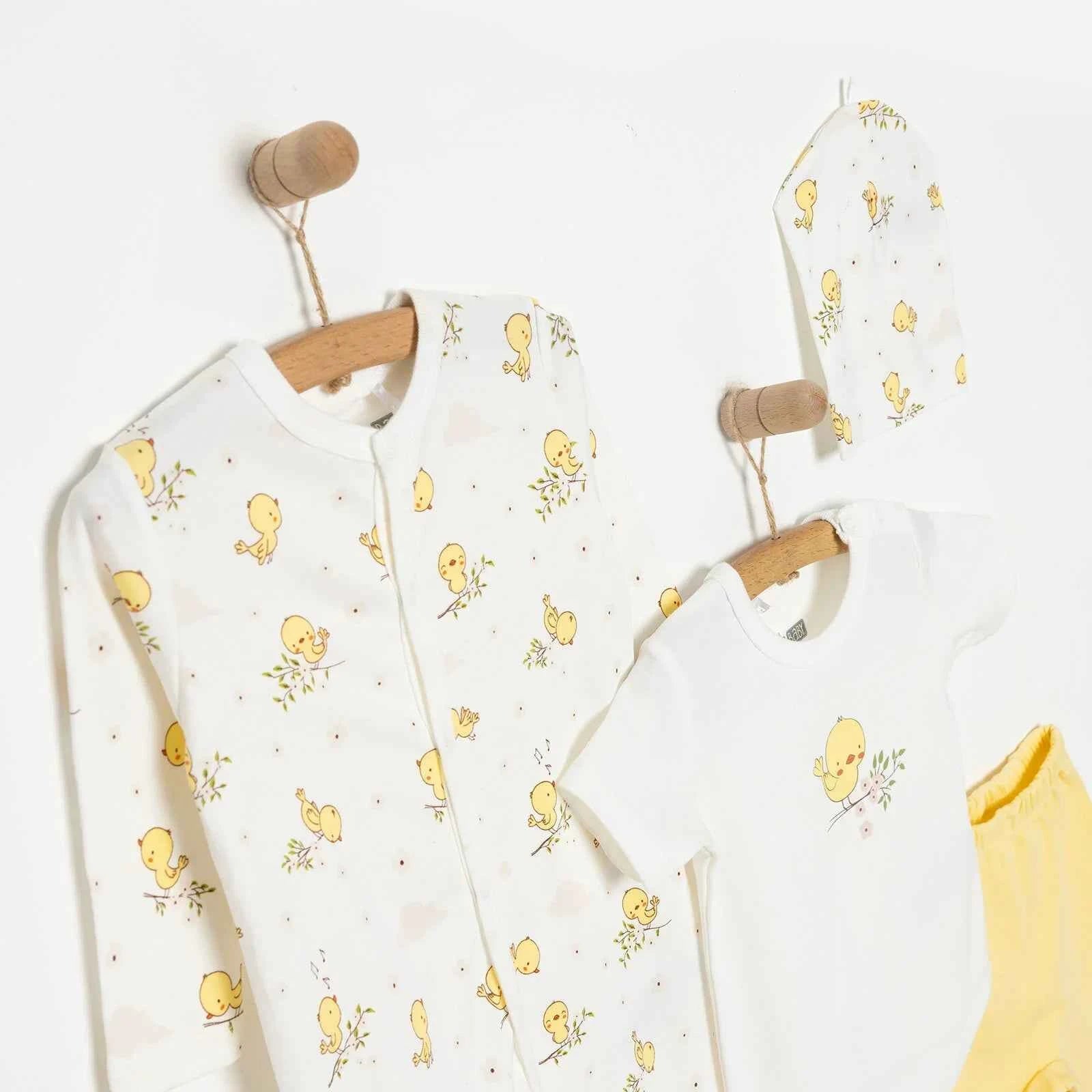 HelloBaby Girl Newborn Set 4 pcs - Ecru