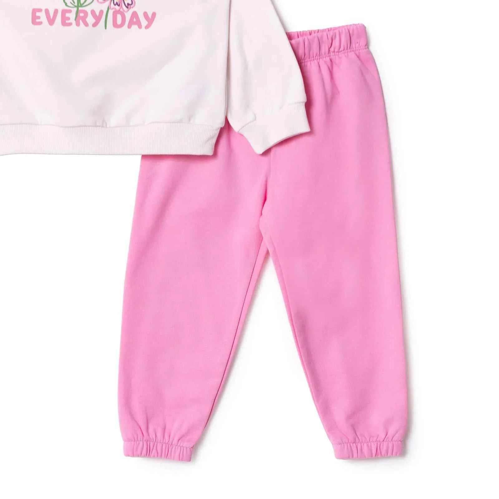 HelloBaby Motto Girl Jogging Set - Light Pink