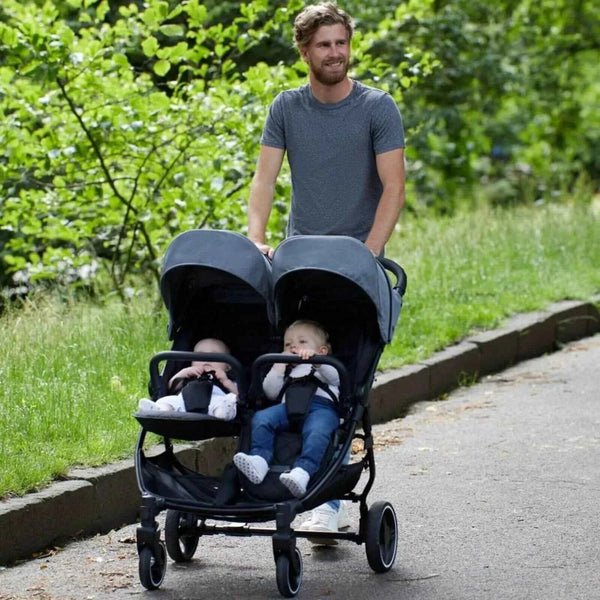 Ickle Bubba Venus Double Stroller - Space Grey