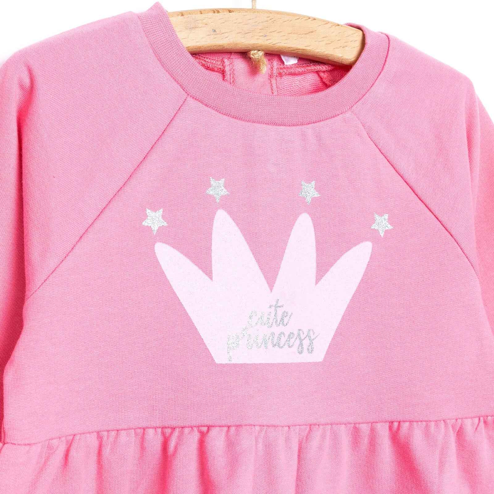 HelloBaby Basic Girl Knitted Ruffled Dress - Pink