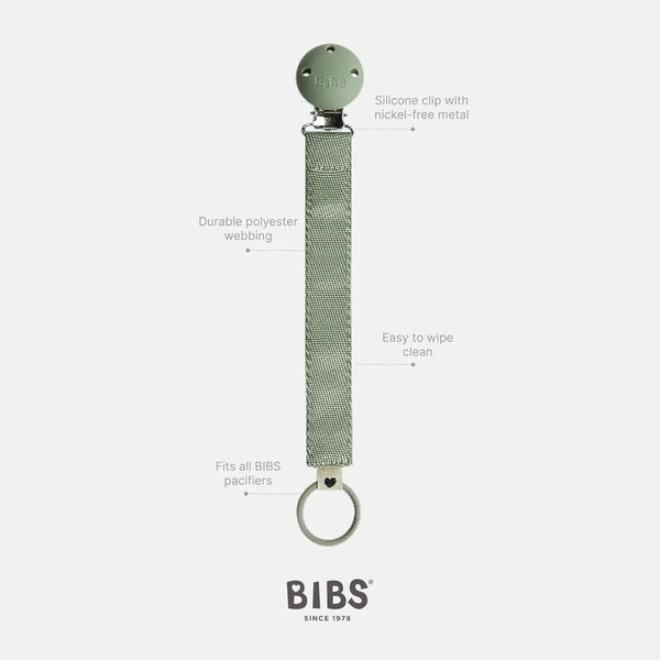 BIBS Soother Clip Ribbon - Sage