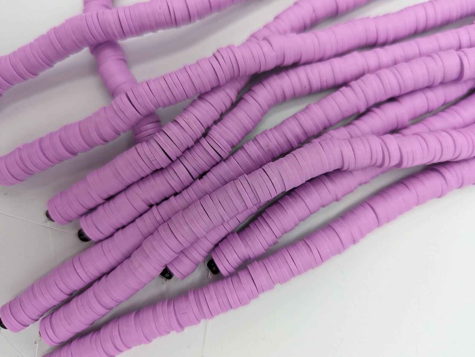Vinyl Beads DIY Jewelry Crafts 6x1mm 400 beads Heishi Polymer Clay African Disc