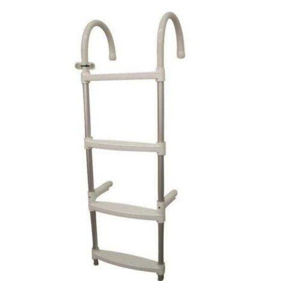 Aluminium 4-Step Hook-Over Boat Boarding Ladder | 4Boats