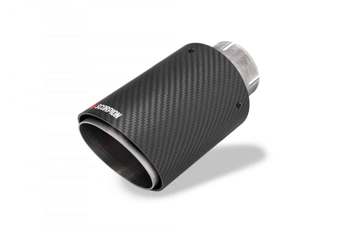 SCORPION EXHAUSTS - REPLACEMENT CARBON ASCARI TIPS FOR SCORPION EXHAUST - SINGLE 90MM