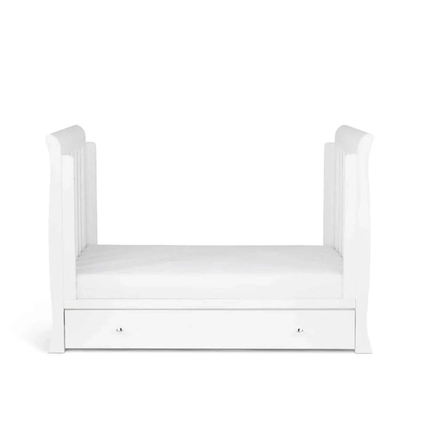 Ickle Bubba Snowdon Mini Cot Bed White - Premium Pocket Sprung Mattress