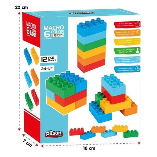 Pilsan Macro 6 Colored Brick Blocks