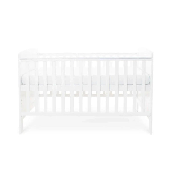 Ickle Bubba Coleby Classic Cot Bed White - Premium Pocket Sprung Mattress