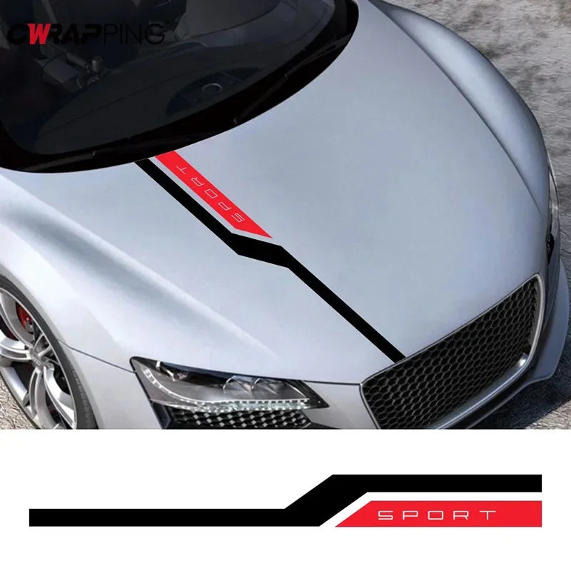 100cm Car Hood Bonnet Sticker Universal Car Sticker Non Fading For Audi BMW Nissan Toyota Jeep Hyundai Sport Auto Decor Decal