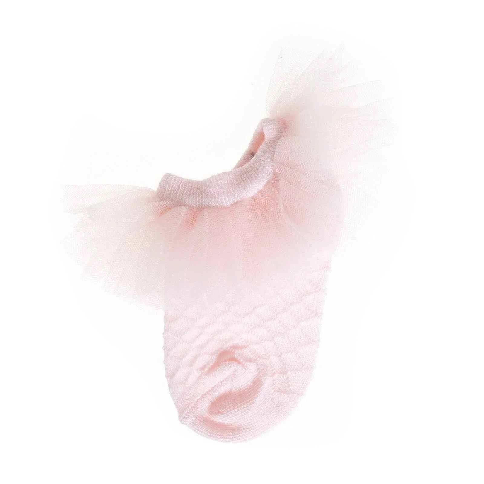 HelloBaby Girl Socks with Lace - Light Pink