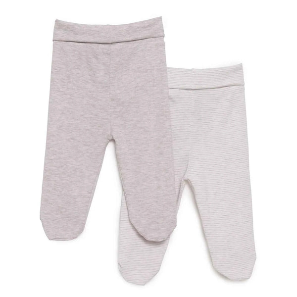 HelloBaby Unisex 2 Piece Footed Bottom - Beige
