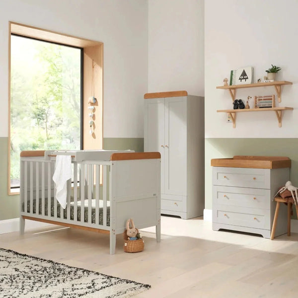 Tutti Bambini Rio Chest Changer - Dove Grey/Honey Oak