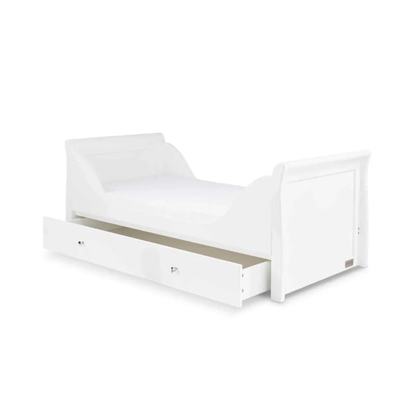 Ickle Bubba Snowdon Classic Cot Bed White - Premium Sprung Mattress