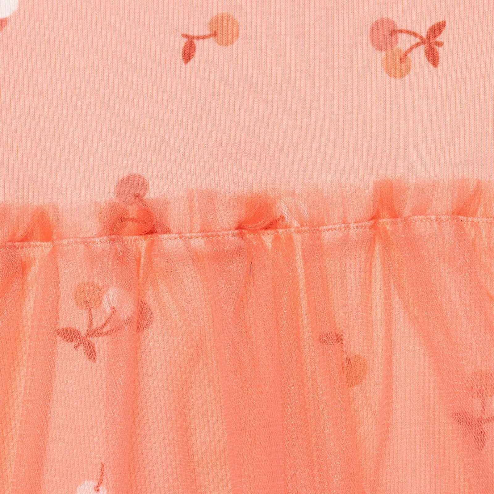 HelloBaby Winter Cherry Dress - Salmon