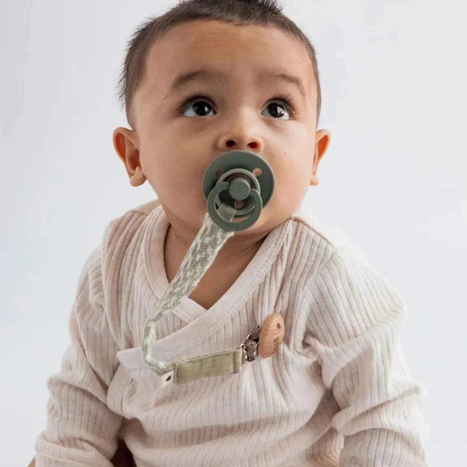 BIBS Soother Clip Braided - Petrol & Baby Blue