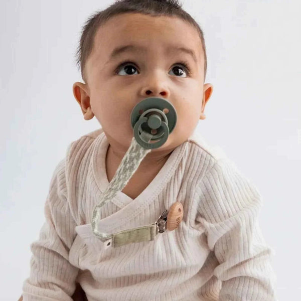 BIBS Soother Clip Braided - Petrol & Baby Blue